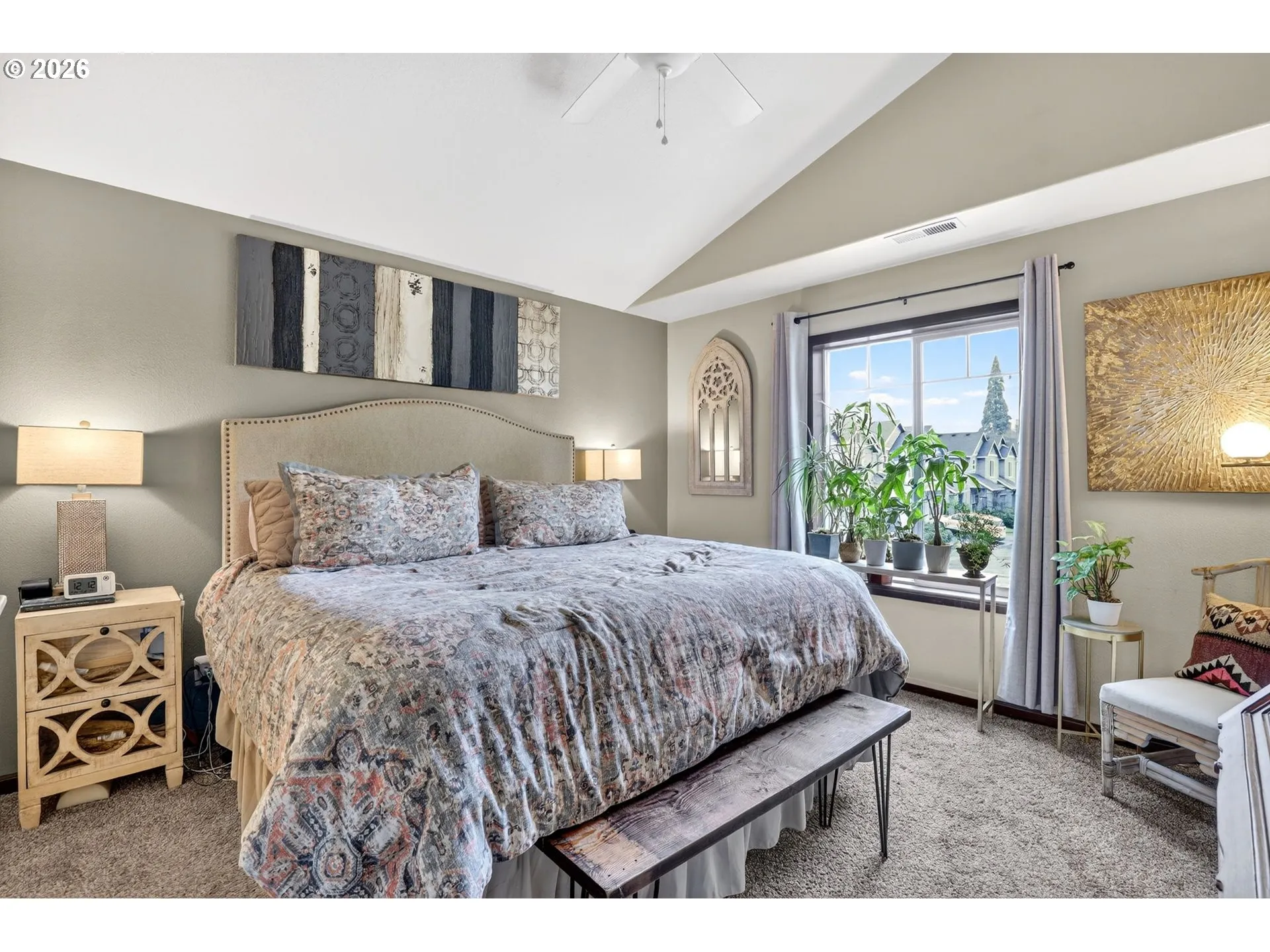 Bedroom, Primary-Vaulted Ceilings