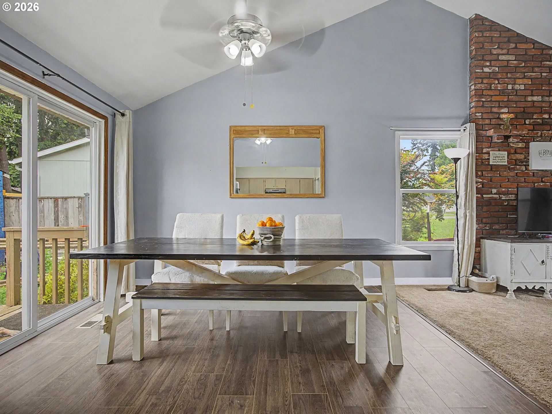 Dining Room-Vaulted Ceilings