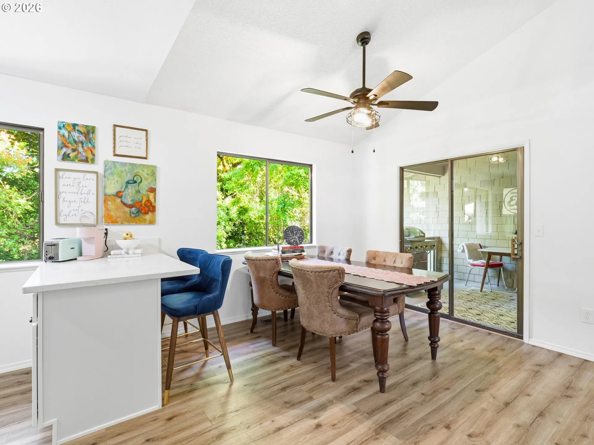 Dining Room-Vaulted Ceilings