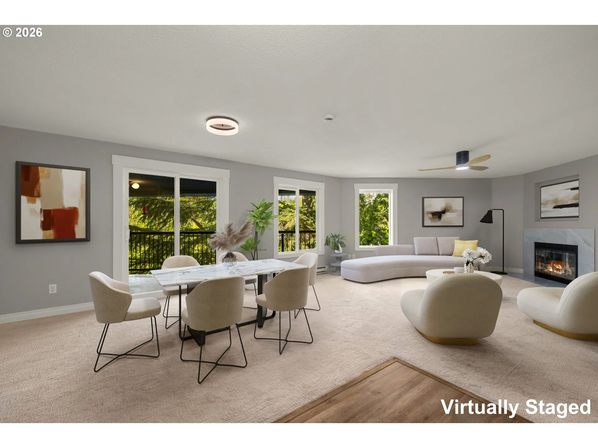 Living Room/Dining Room-Ceiling Fan