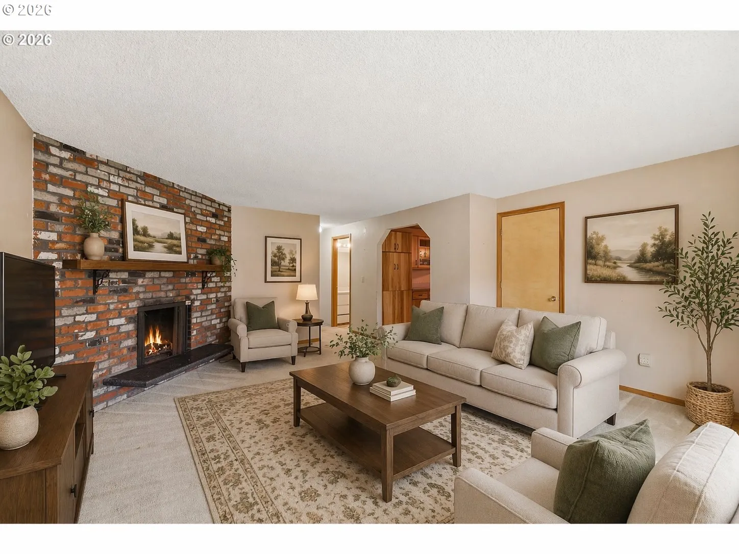 Living Room-Fireplace