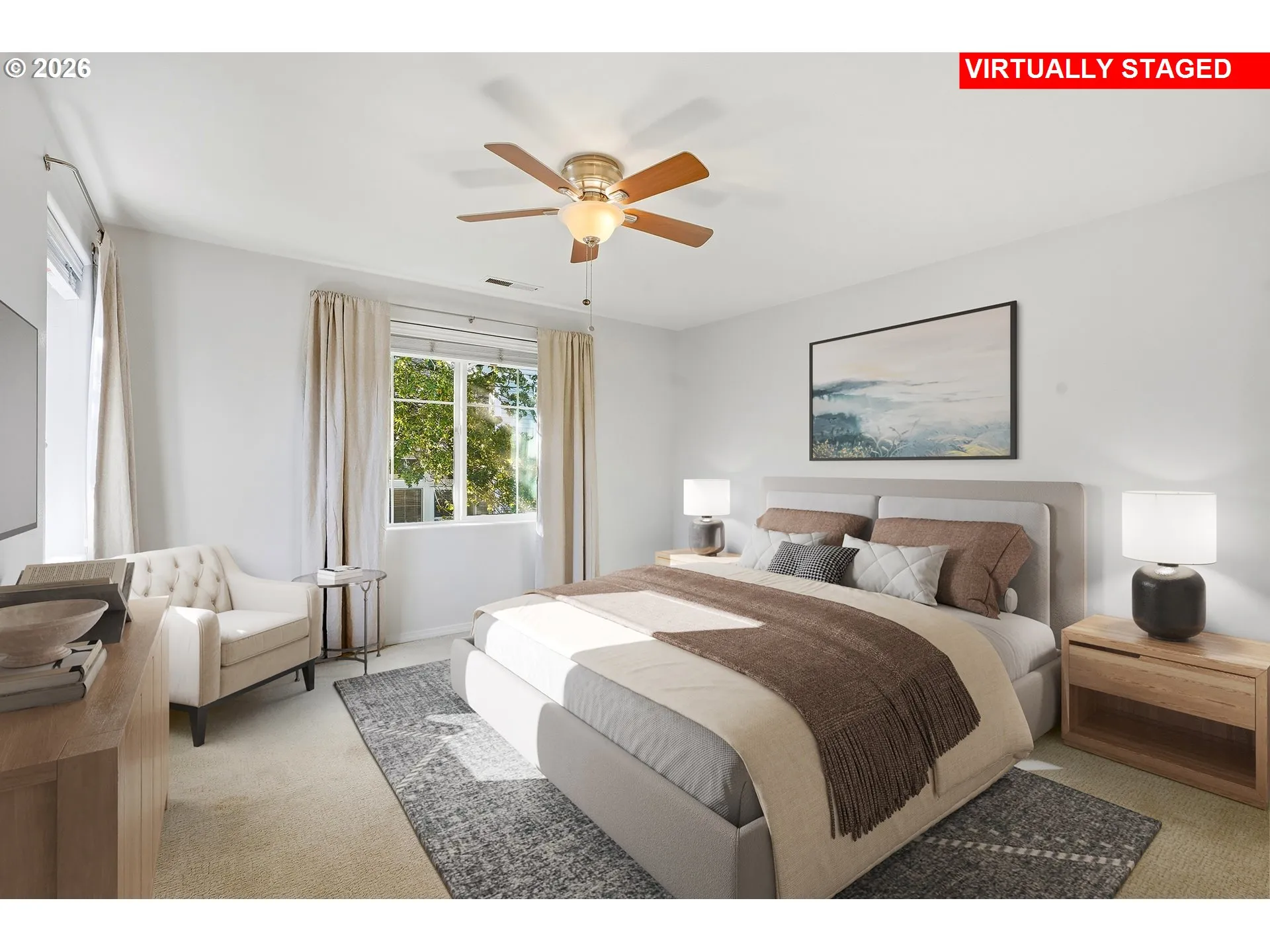 Bedroom, Primary-Ceiling Fan