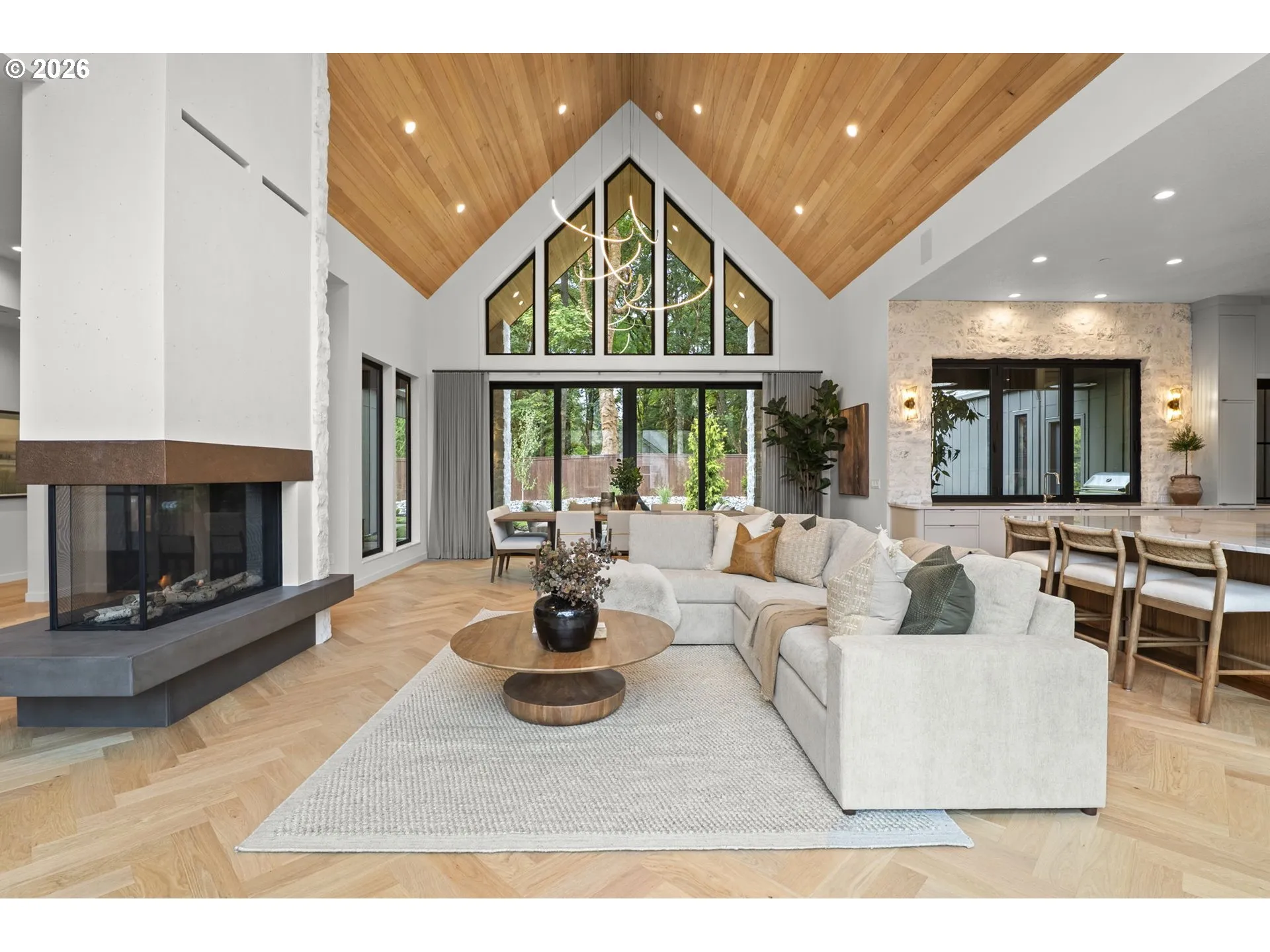 Living Room-Vaulted Ceilings