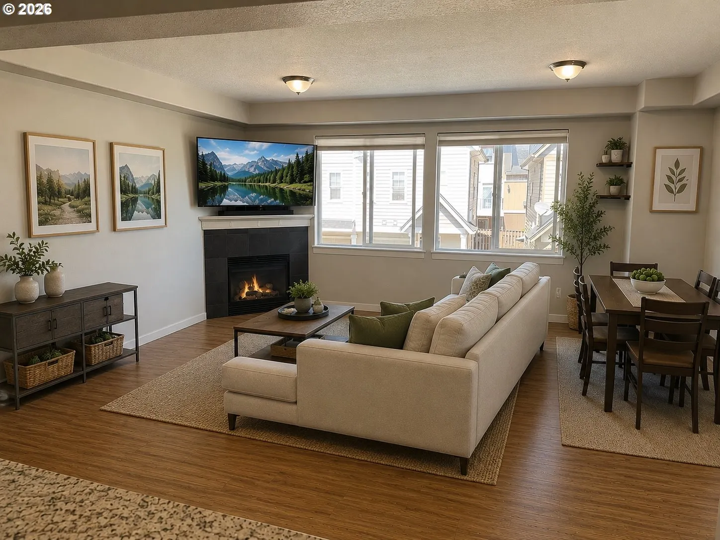 Living Room-Fireplace