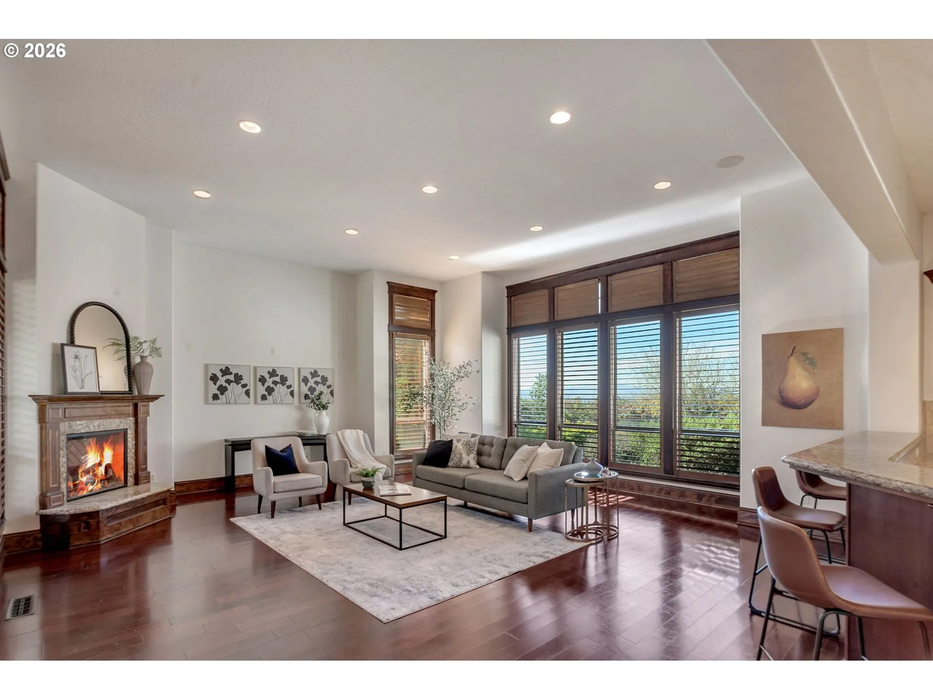 Living Room-Fireplace