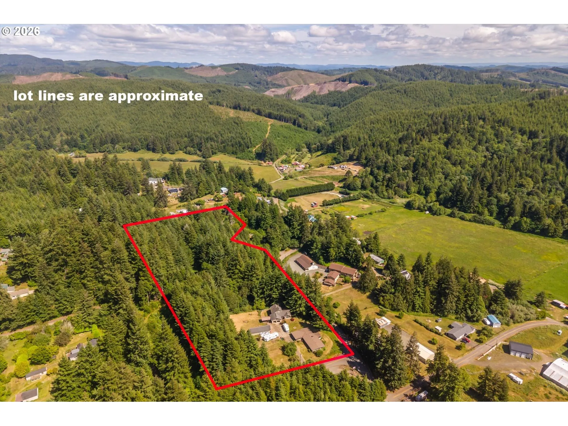 Approximate Property Lines-Wooded / Acreage