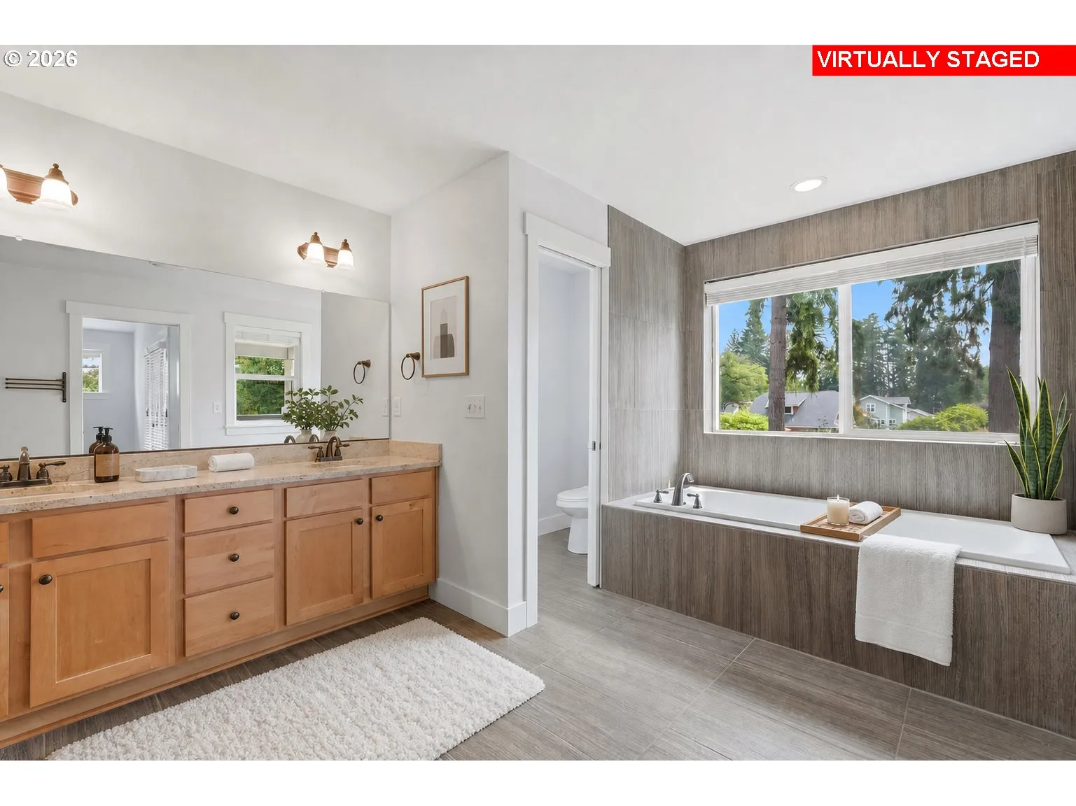 Bathroom, Attached-Double Sinks