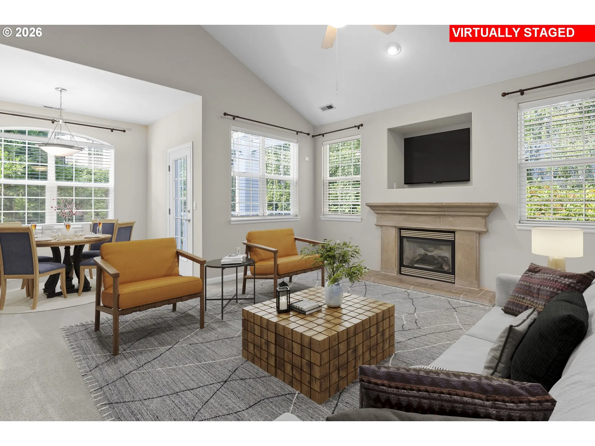 Living Room-Vaulted Ceilings