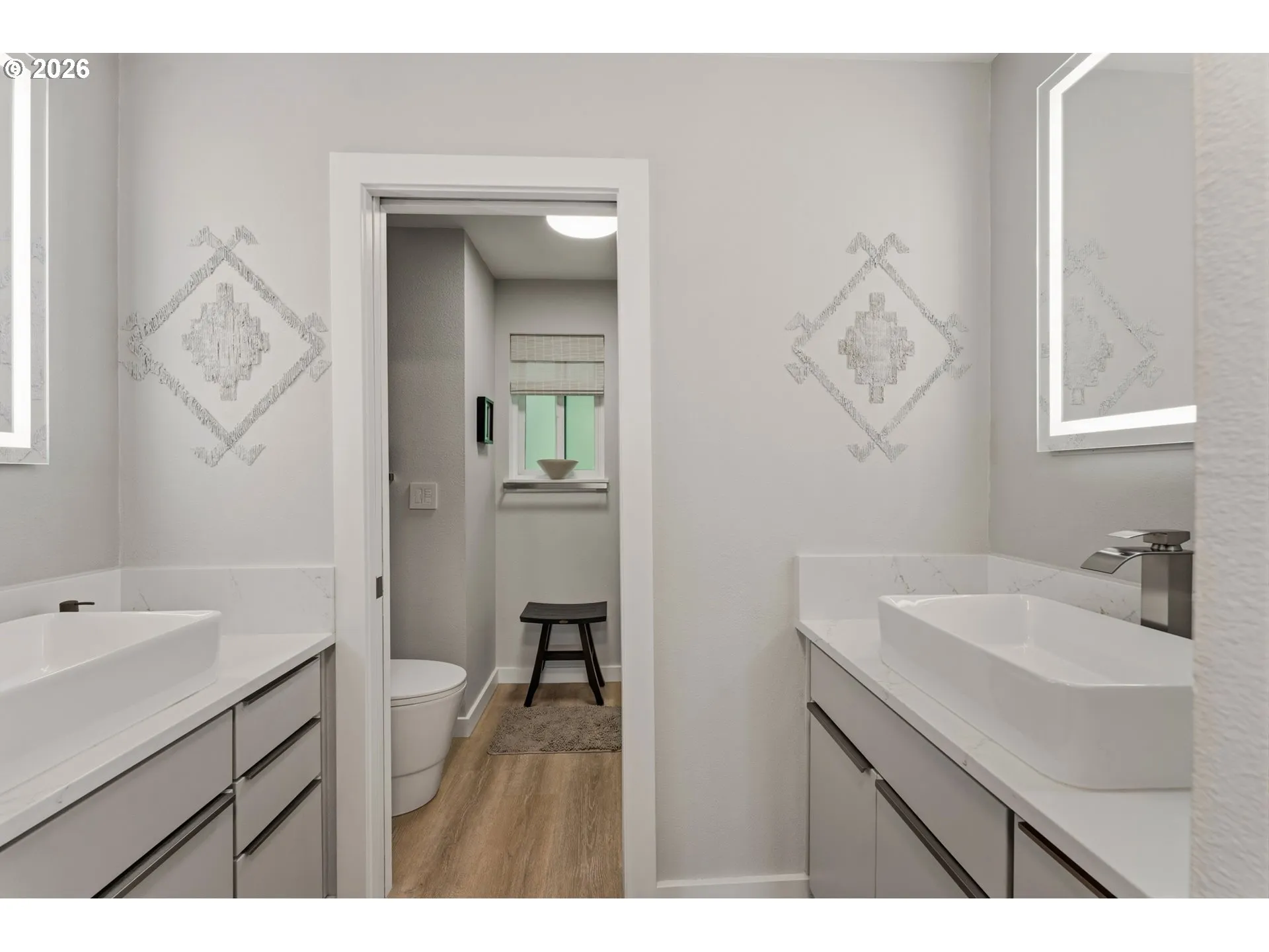 Bathroom, Attached-Double Sinks