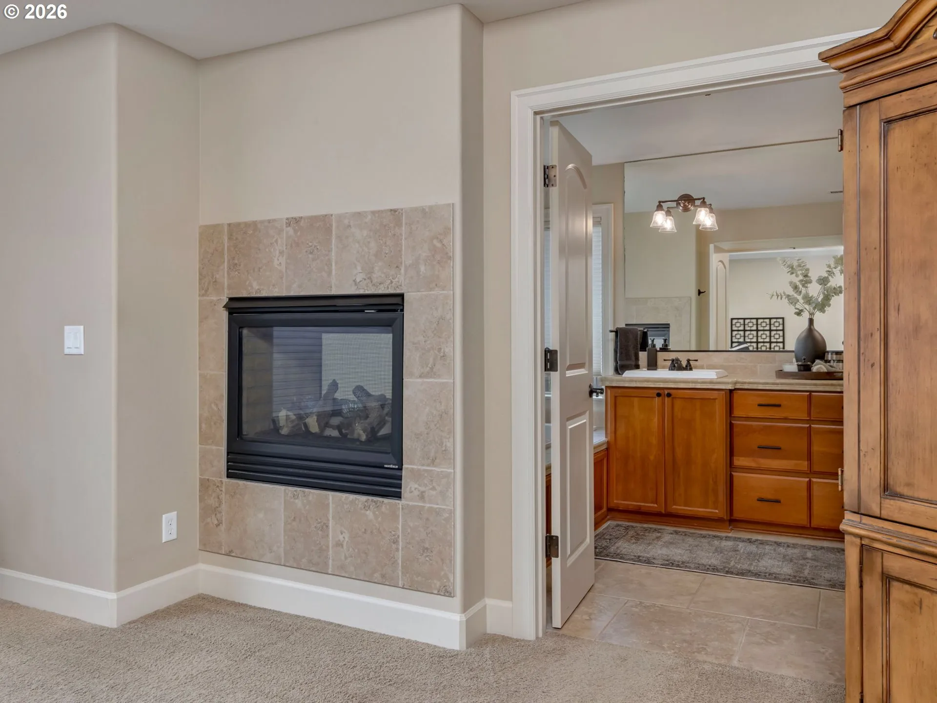 Primary Bedroom-Fireplace