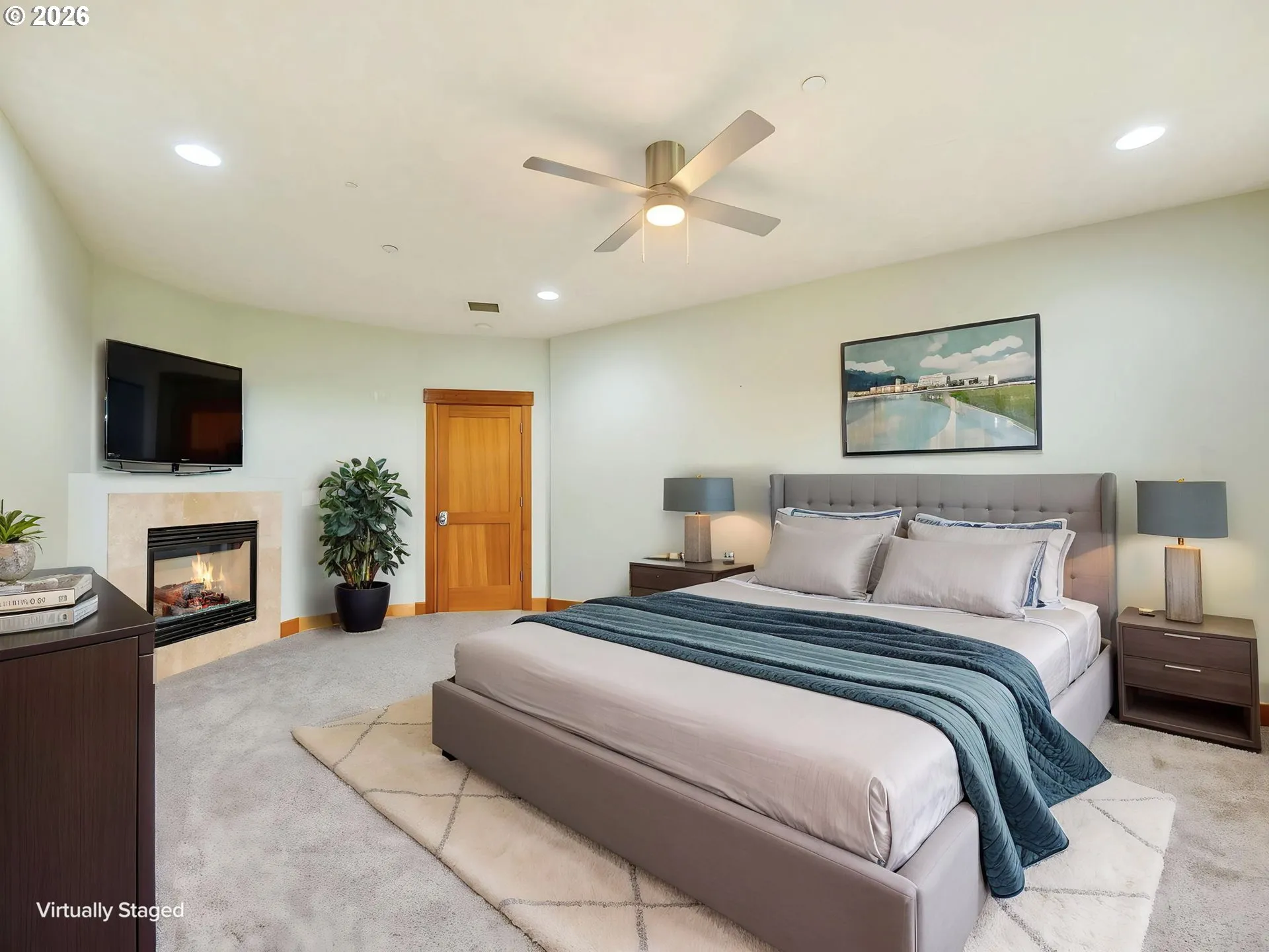 Primary Bedroom-Fireplace