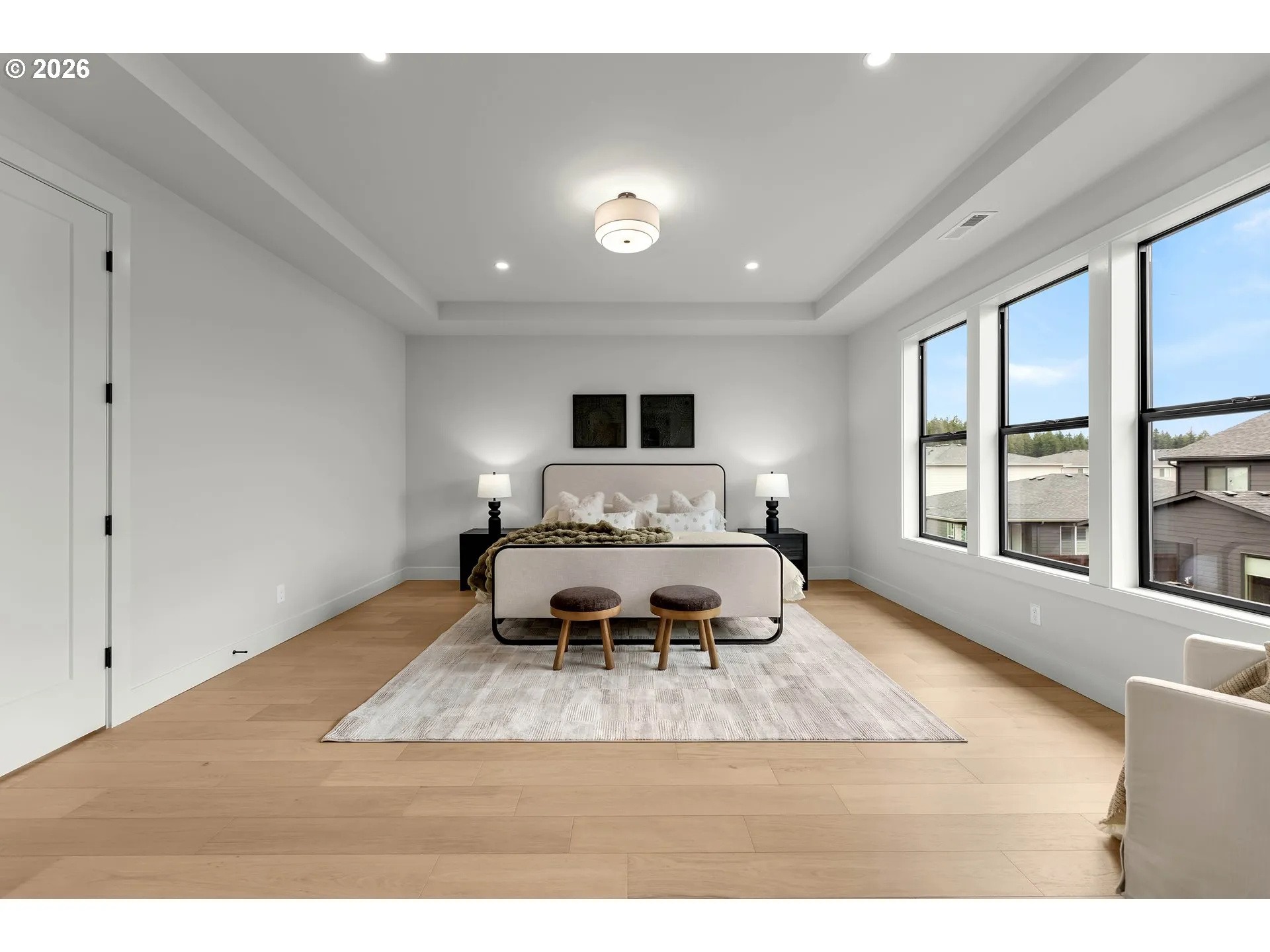Bedroom, Primary-Coffered Ceilings