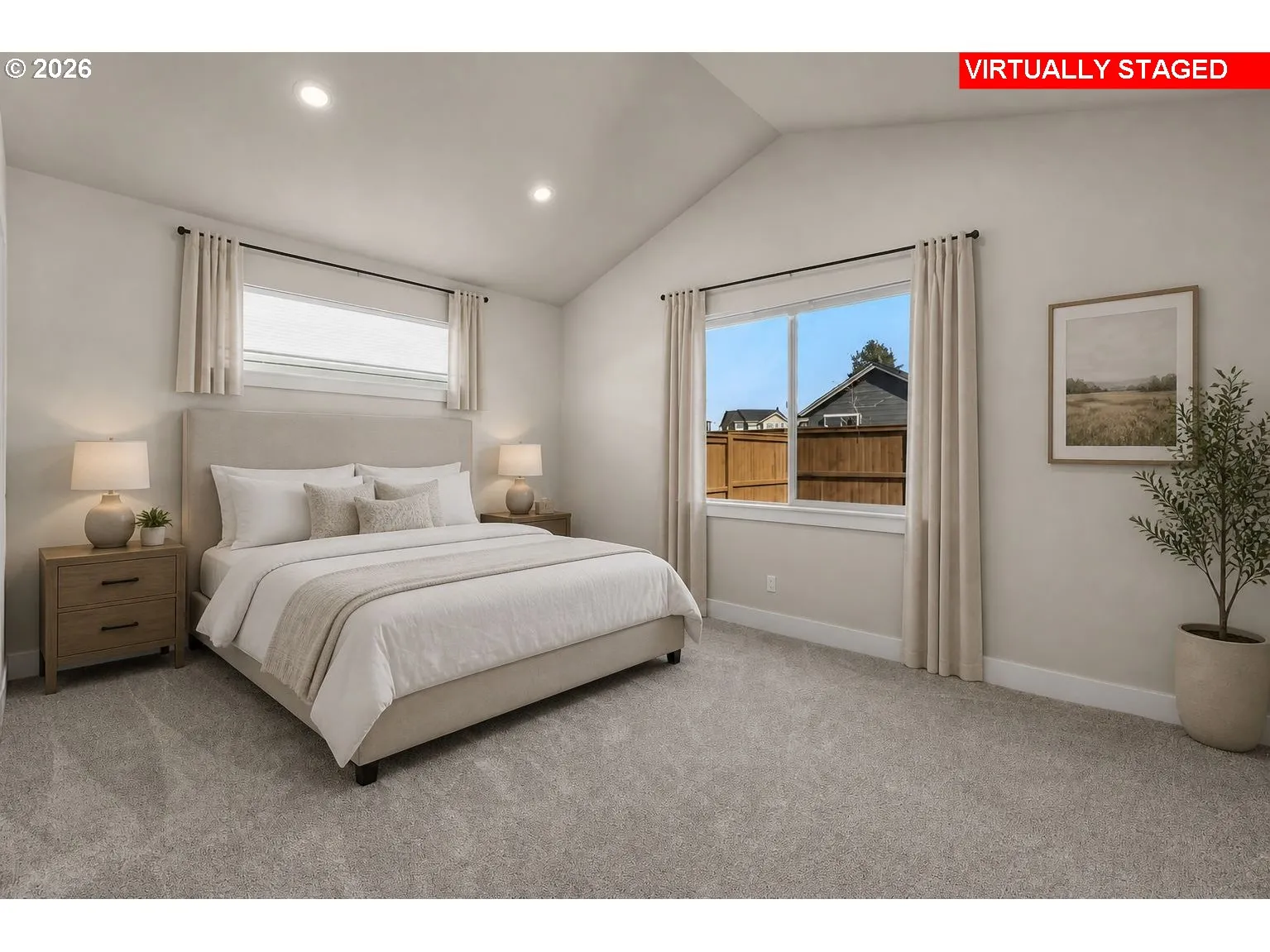 Bedroom, Primary-Vaulted Ceilings