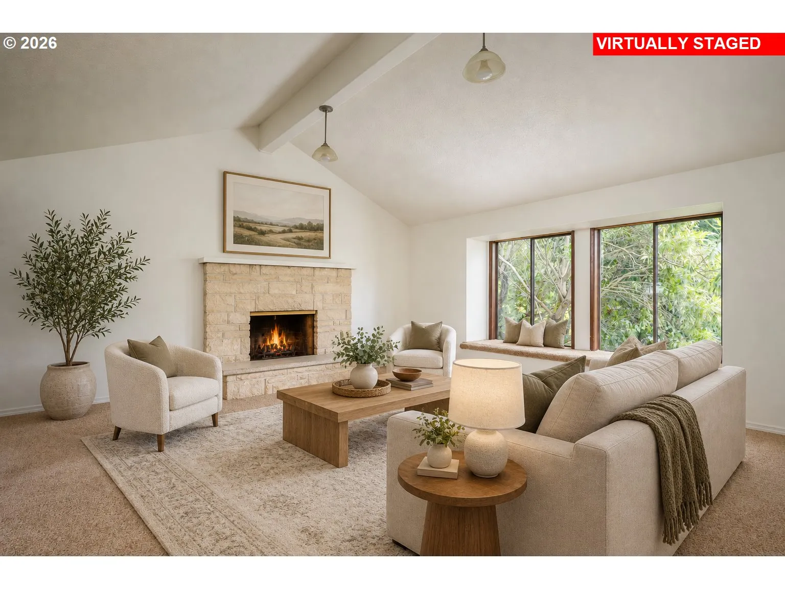 Living Room-Vaulted Ceilings