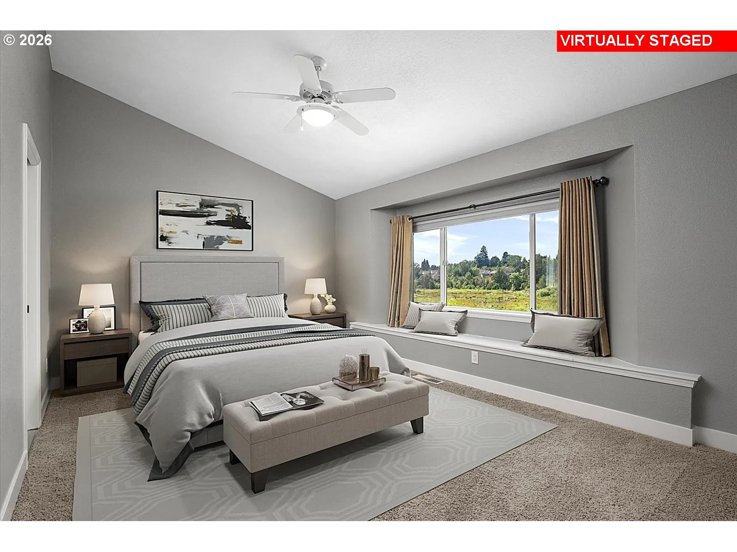 Bedroom, Owner's Suite-Vaulted Ceilings