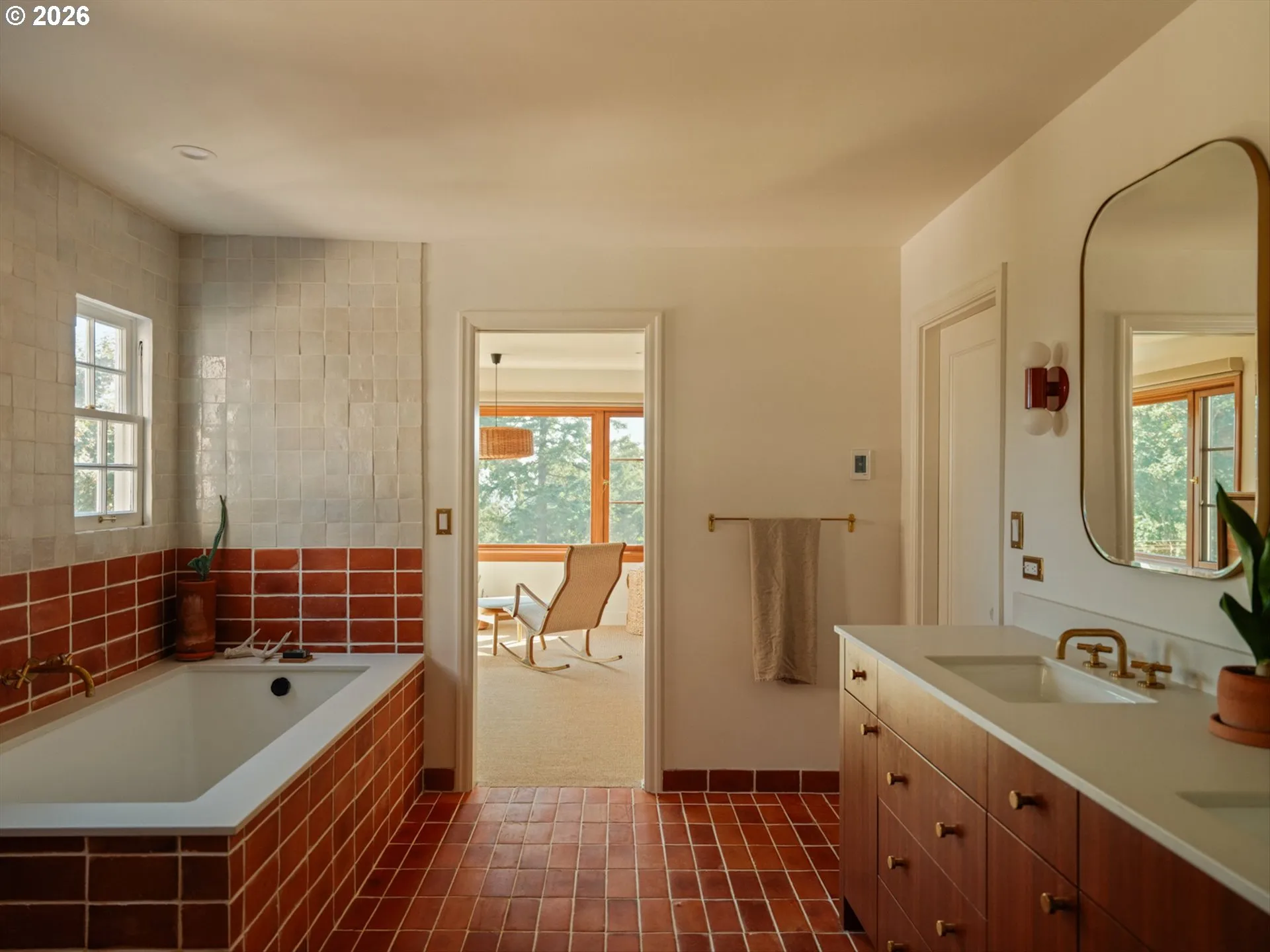 Bathroom, Attached-Double Sinks