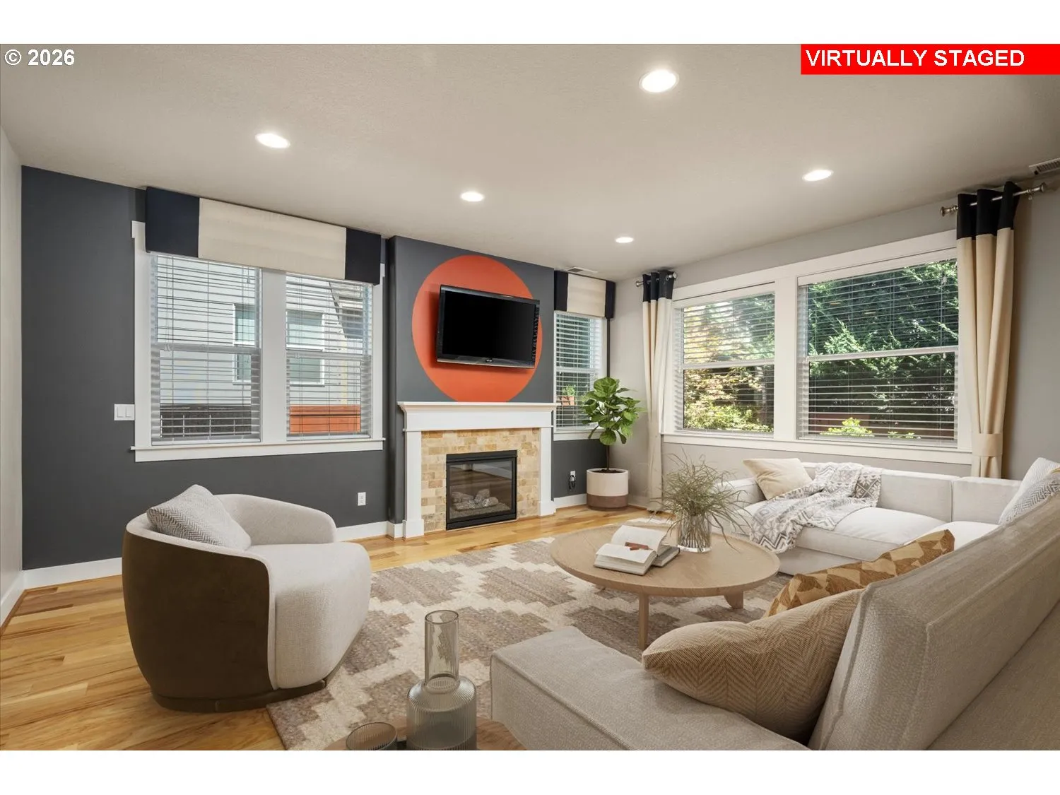 Living Room-Fireplace