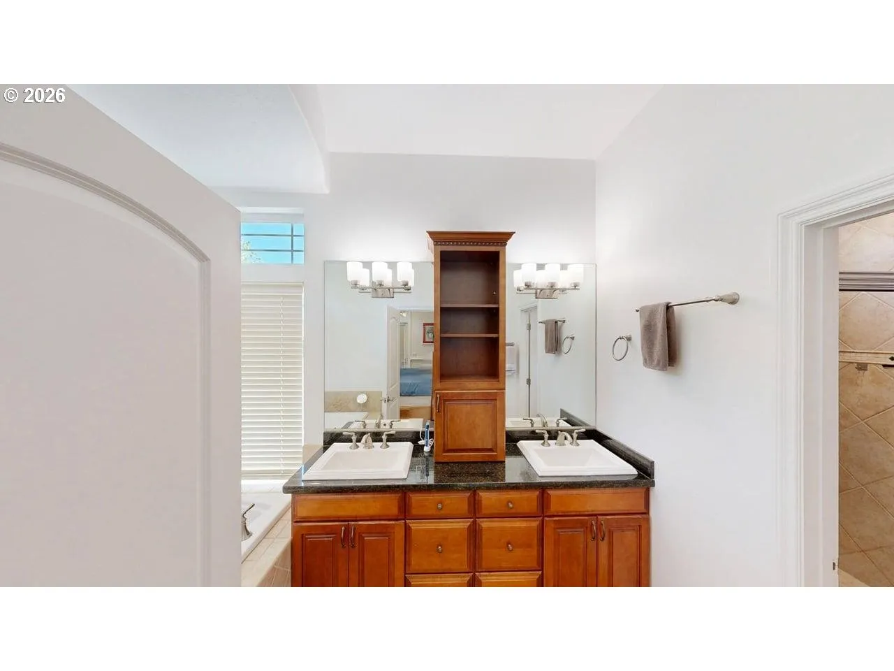 Bathroom, Attached-Double Sinks