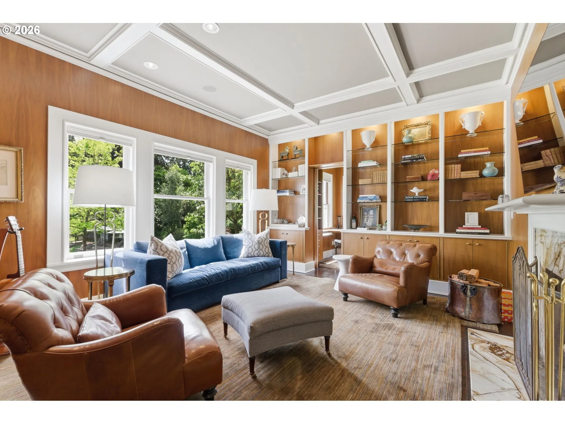 Den/Office-Coffered Ceilings