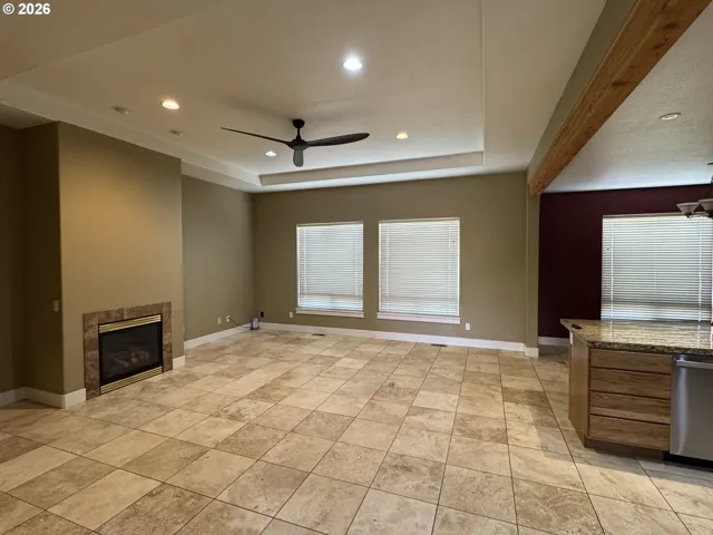 Living Room/Dining Room-Coffered Ceilings