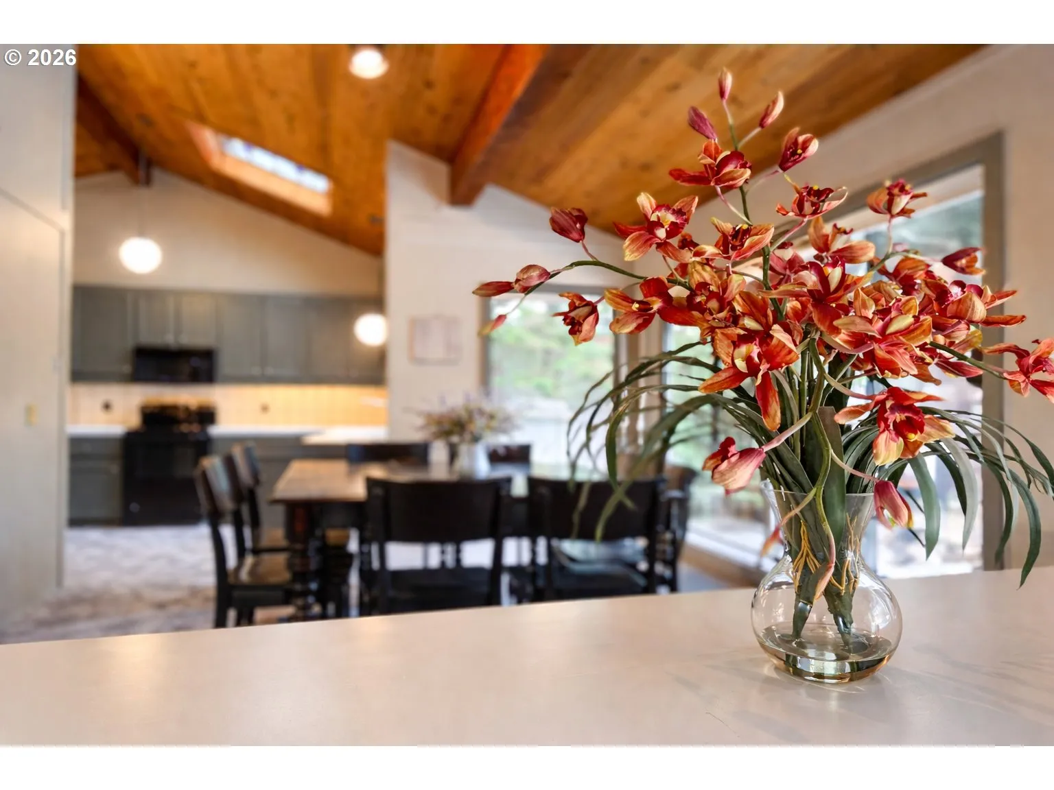 Dining Room-Vaulted Ceilings