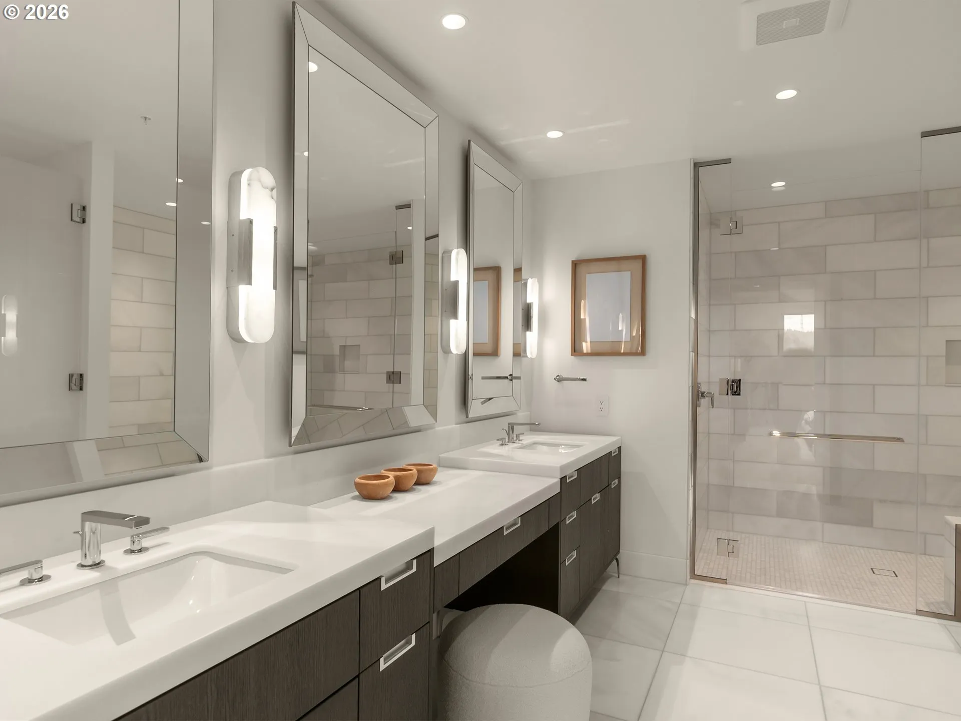 Bathroom, Attached-Double Sinks