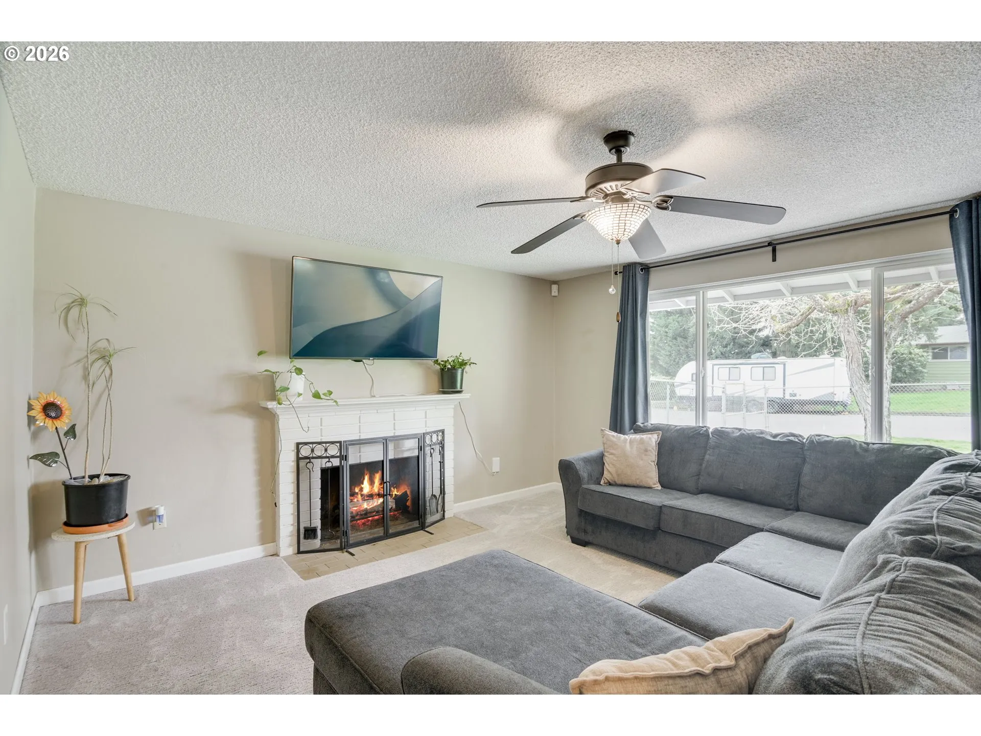 Living Room-Fireplace