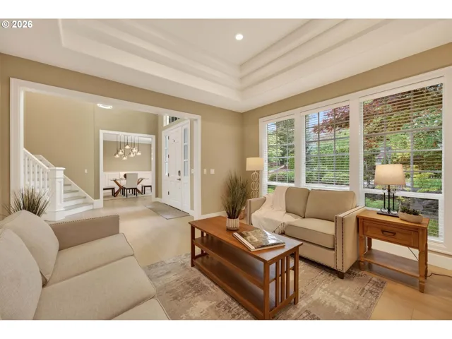 Living Room-Coffered Ceilings