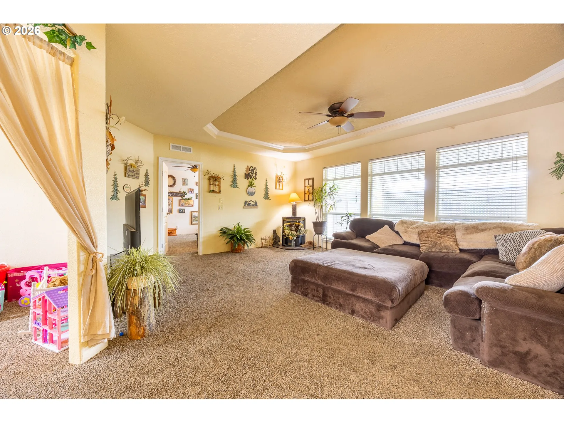 Living Room-Coffered Ceilings