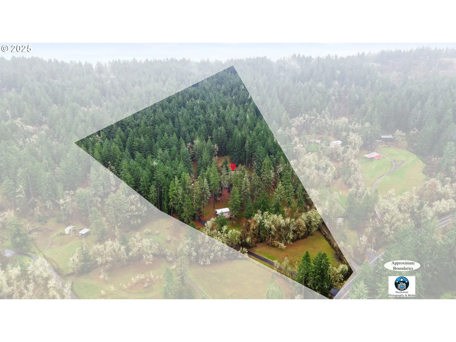 Approximate Property Lines-Wooded / Acreage
