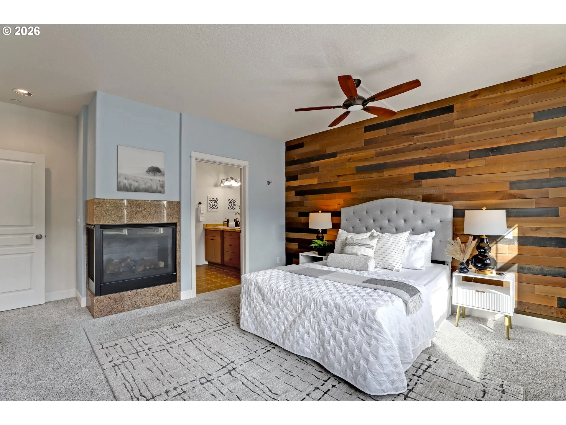 Primary Bedroom-Fireplace