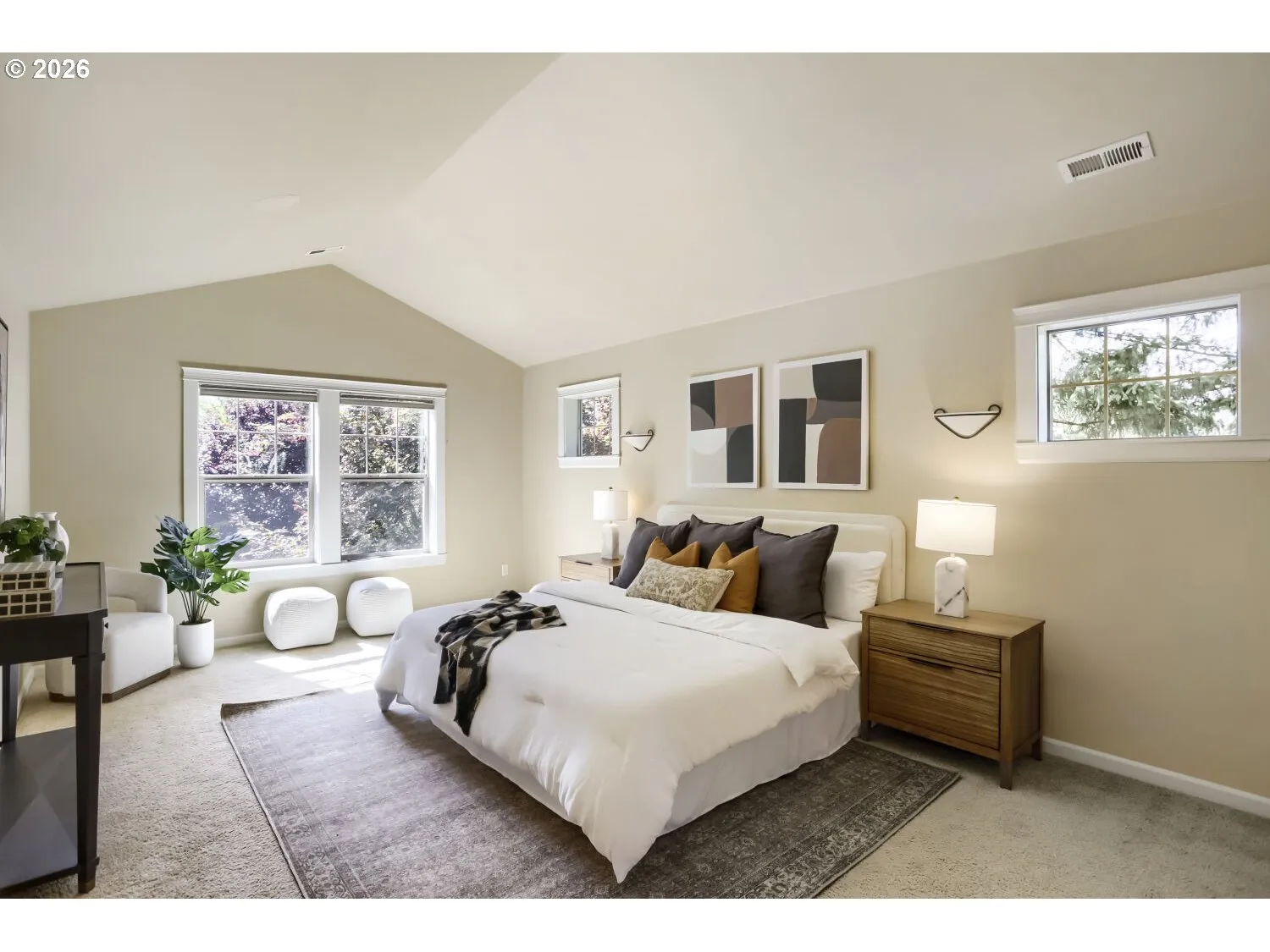 Bedroom, Owner's Suite-Vaulted Ceilings