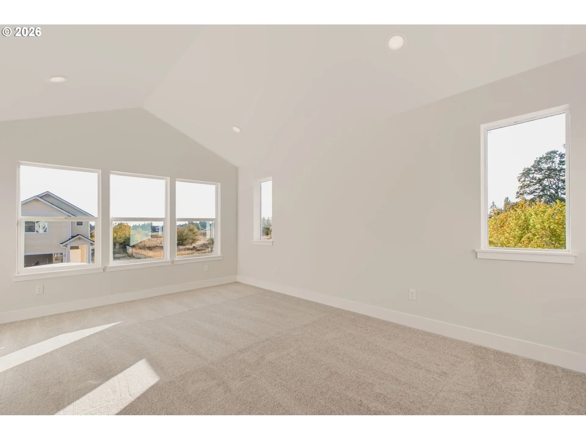 Owner's Suite Bedroom-Vaulted Ceilings