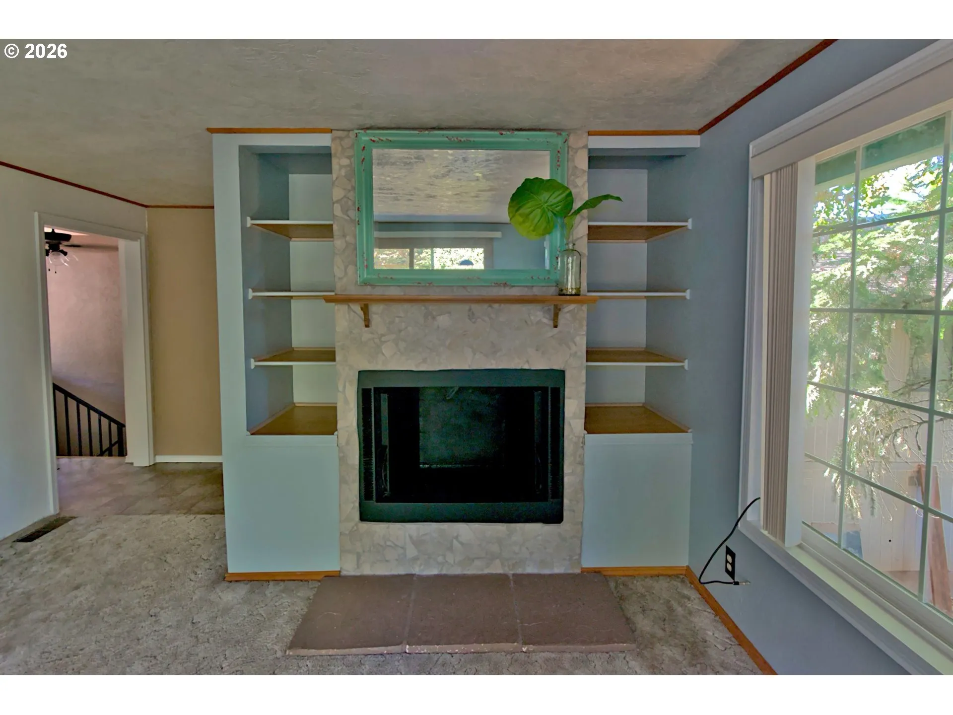 Living Room-Built-In Shelving