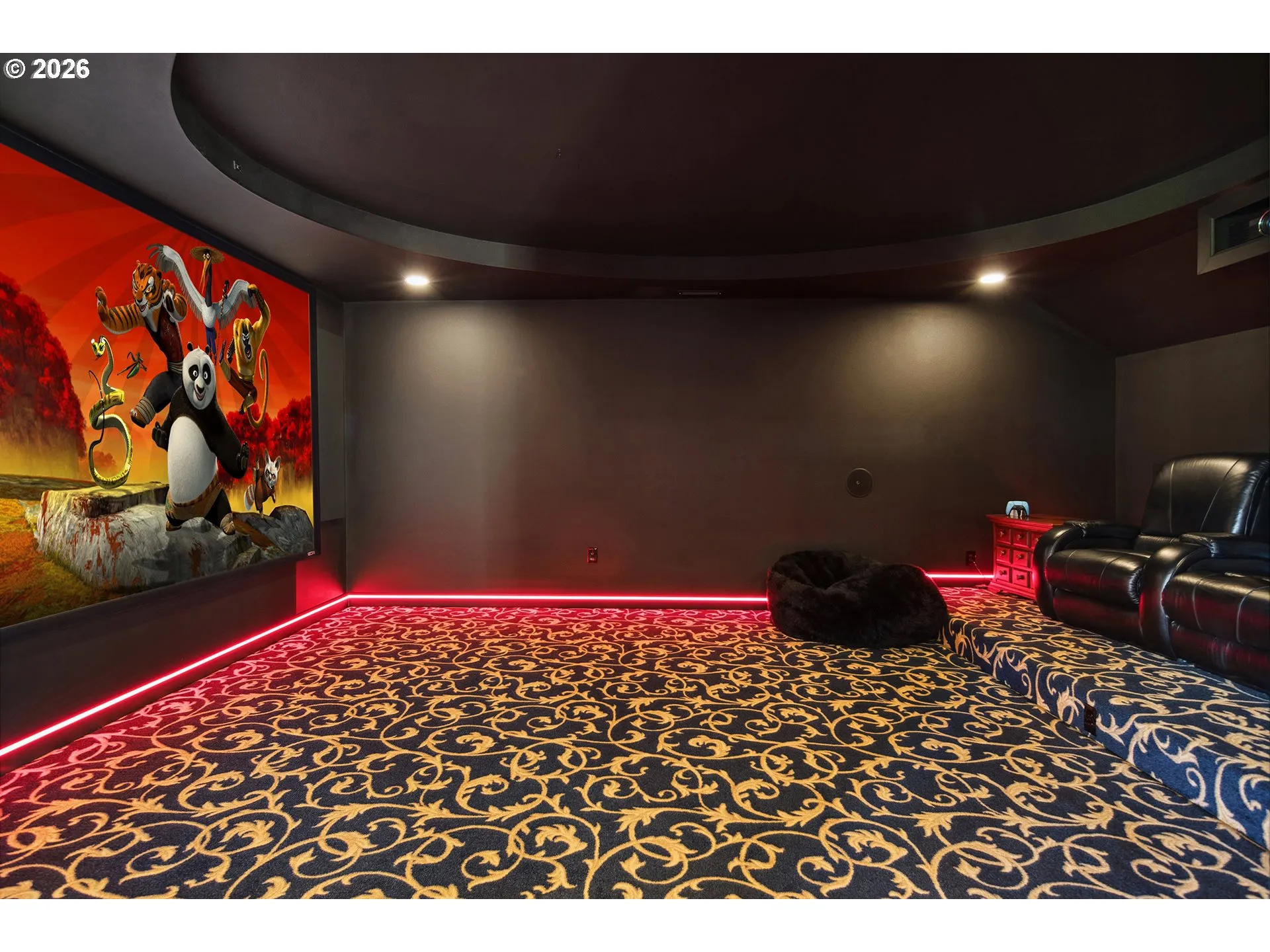 Media Room-Coffered Ceilings