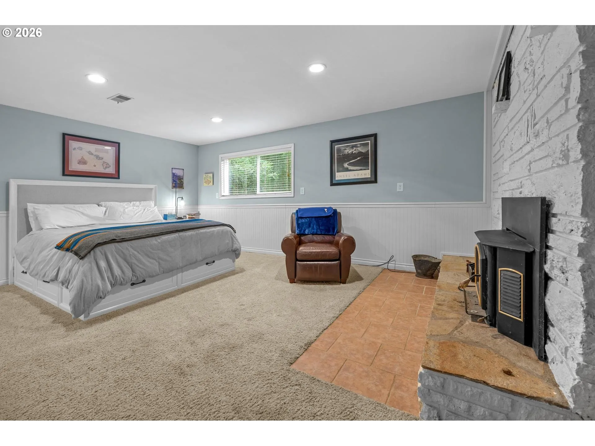 Primary Bedroom-Fireplace