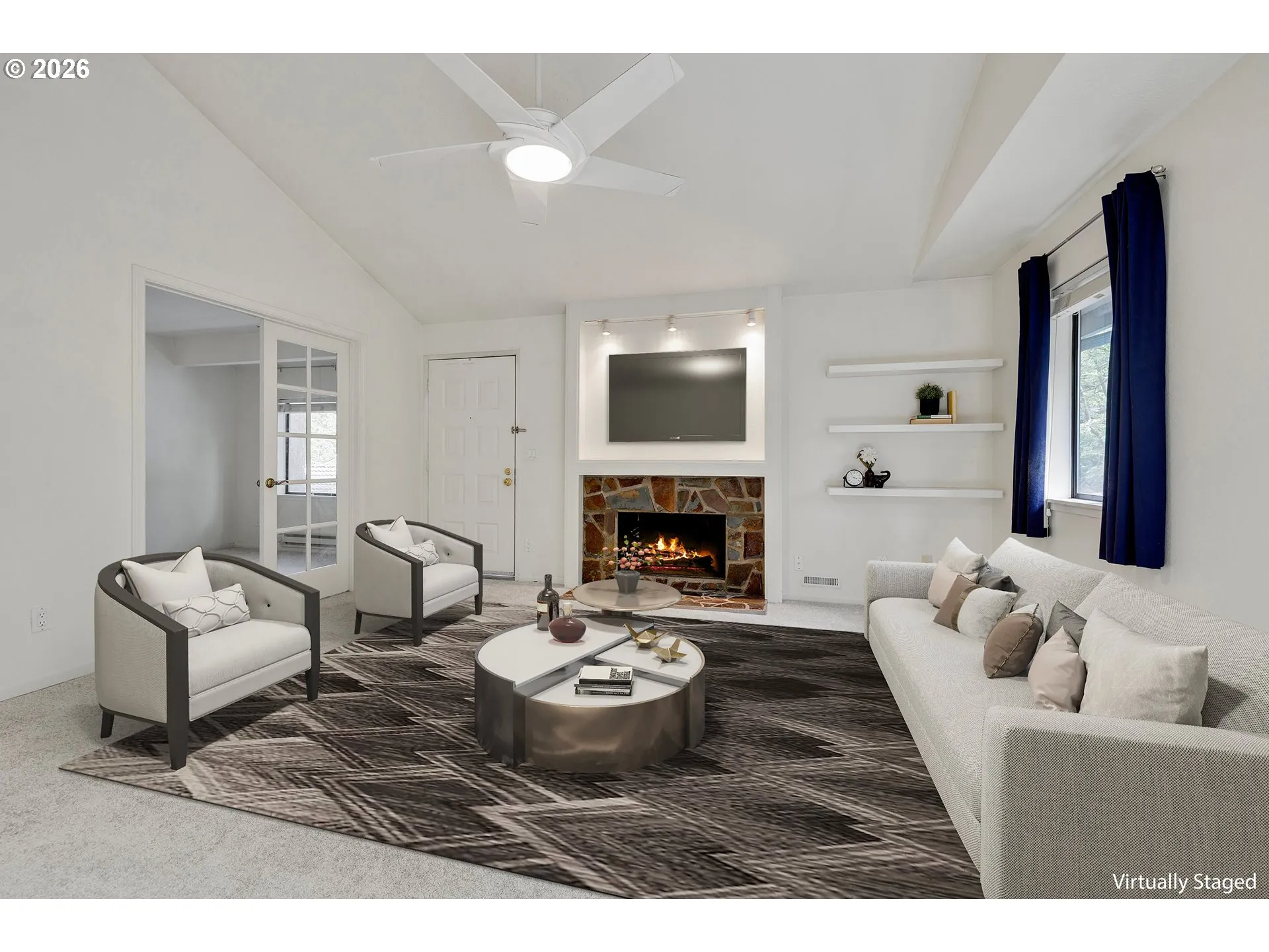 Living Room-Vaulted Ceilings