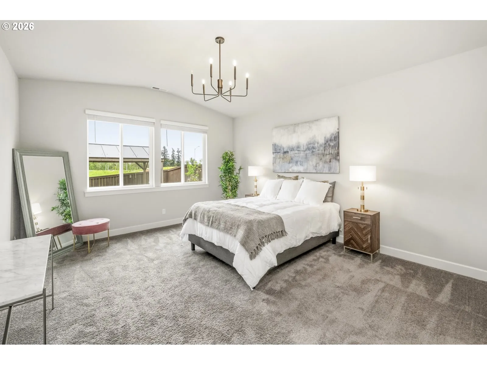 Bedroom, Owner's Suite-Vaulted Ceilings