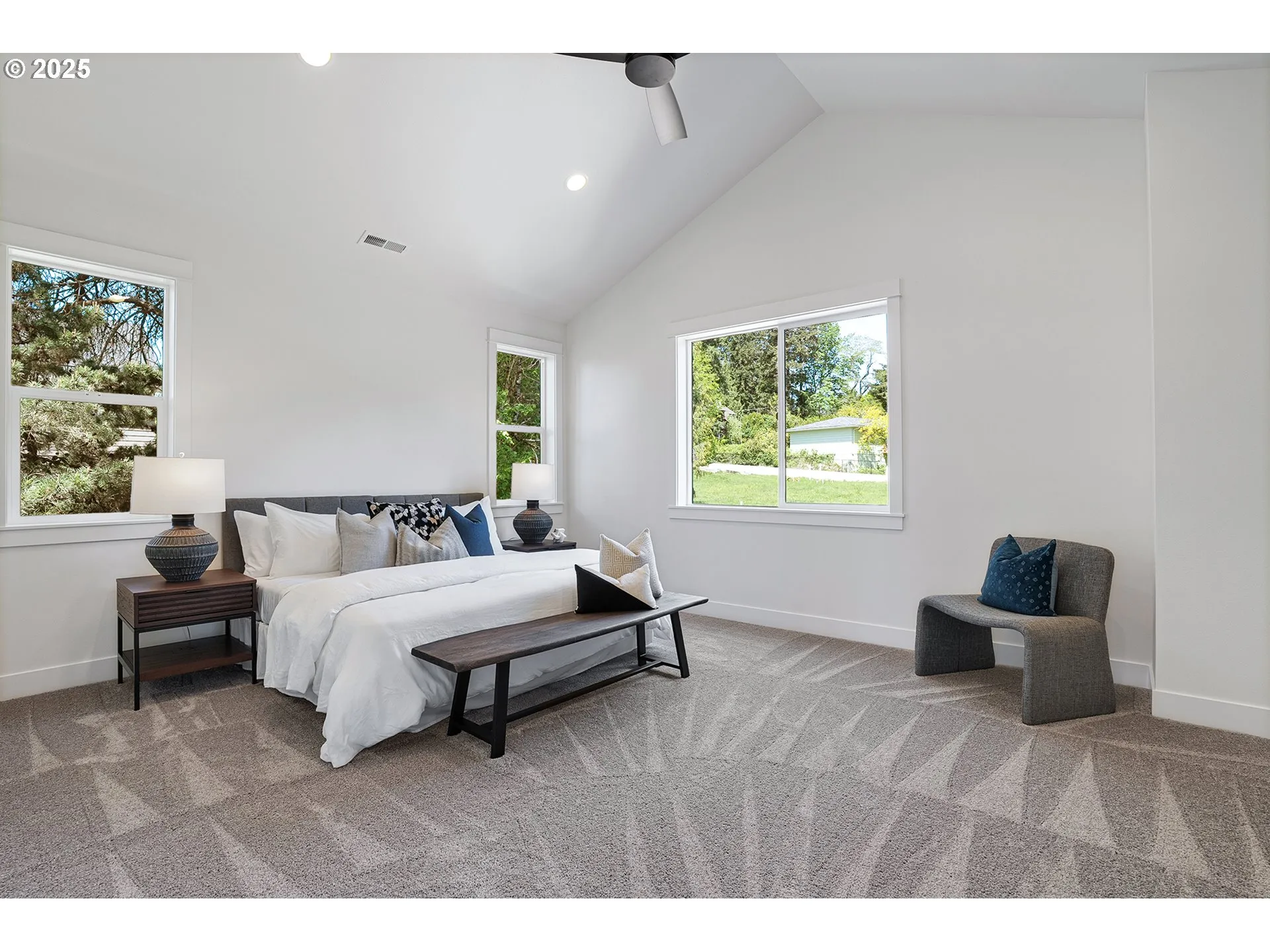 Bedroom, Primary-Vaulted Ceilings
