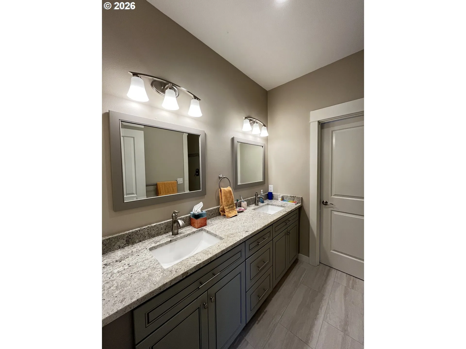 Bathroom, Attached-Double Sinks