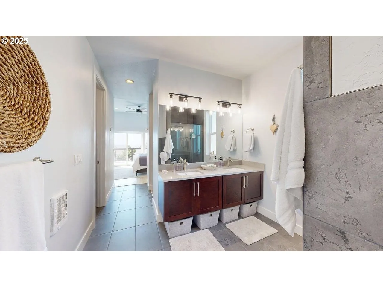 Bathroom, Attached-Double Sinks