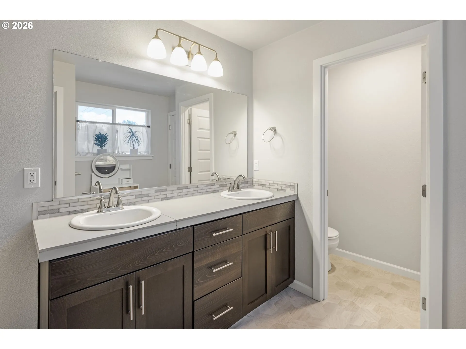 Bathroom, Attached-Double Sinks