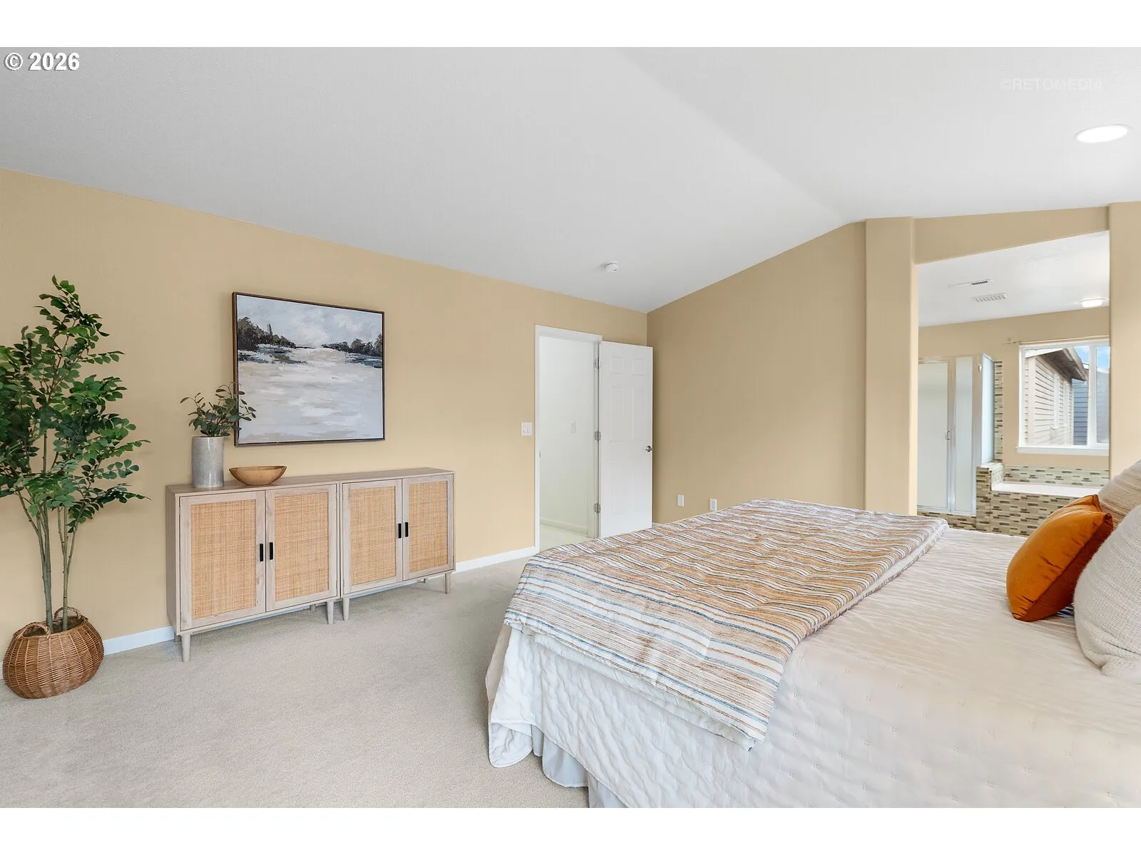 Owner's Suite Bedroom-Vaulted Ceilings
