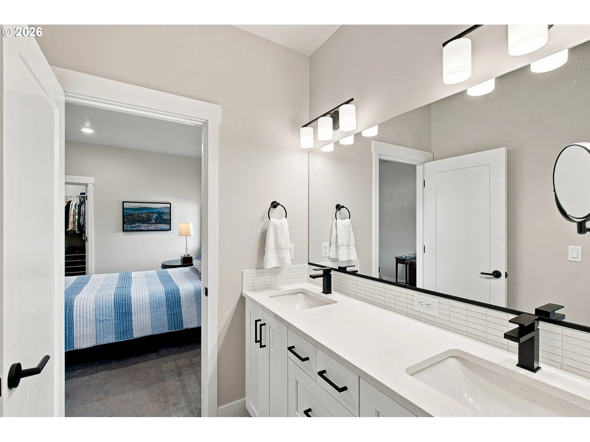 Bathroom, Attached-Double Sinks