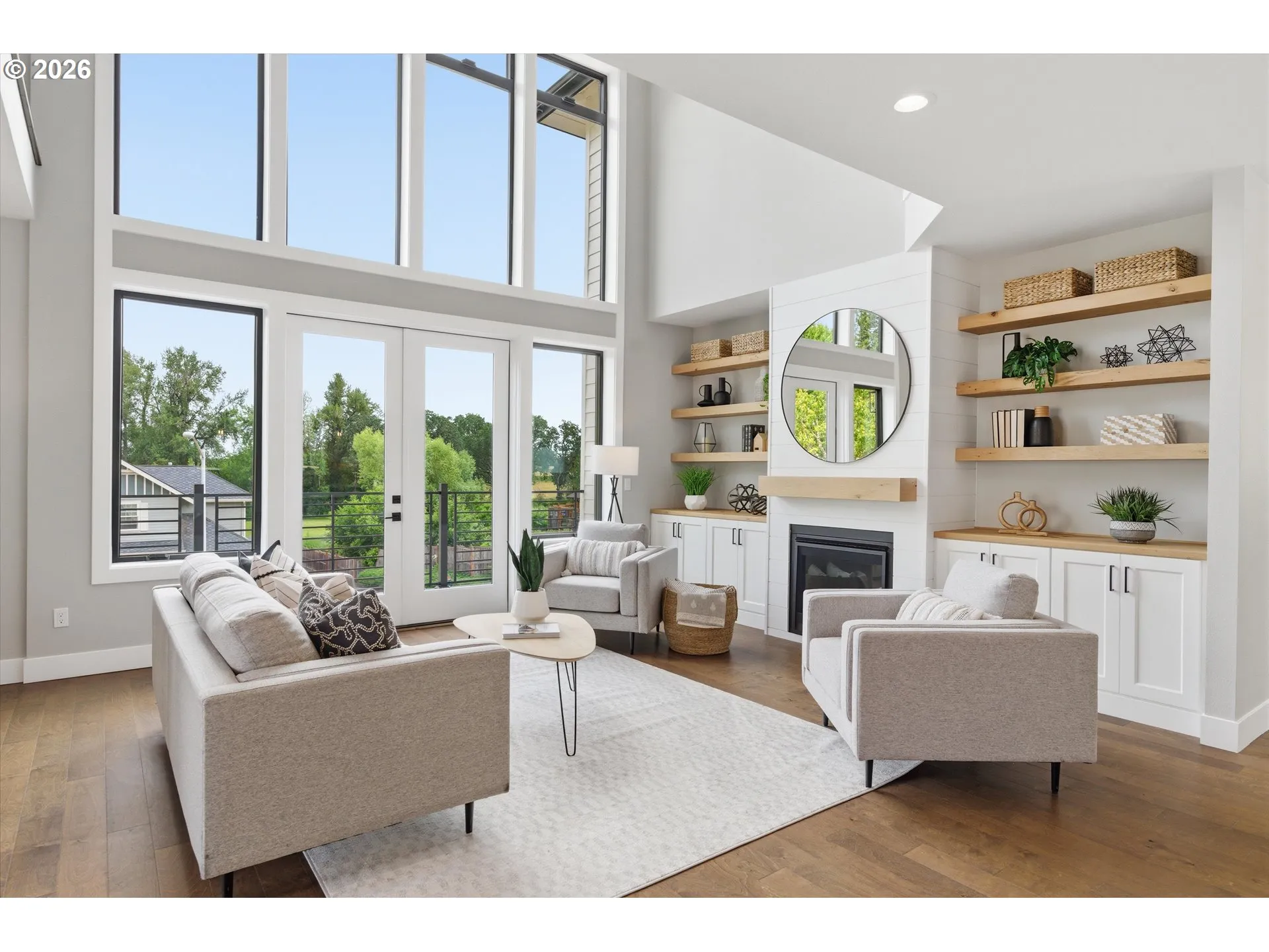 Living Room-Built-In Shelving