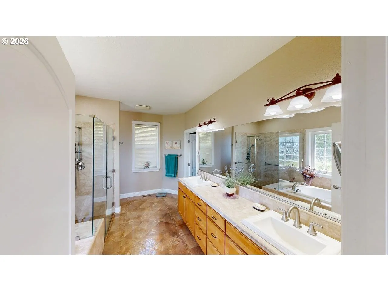 Bathroom, Attached-Double Sinks