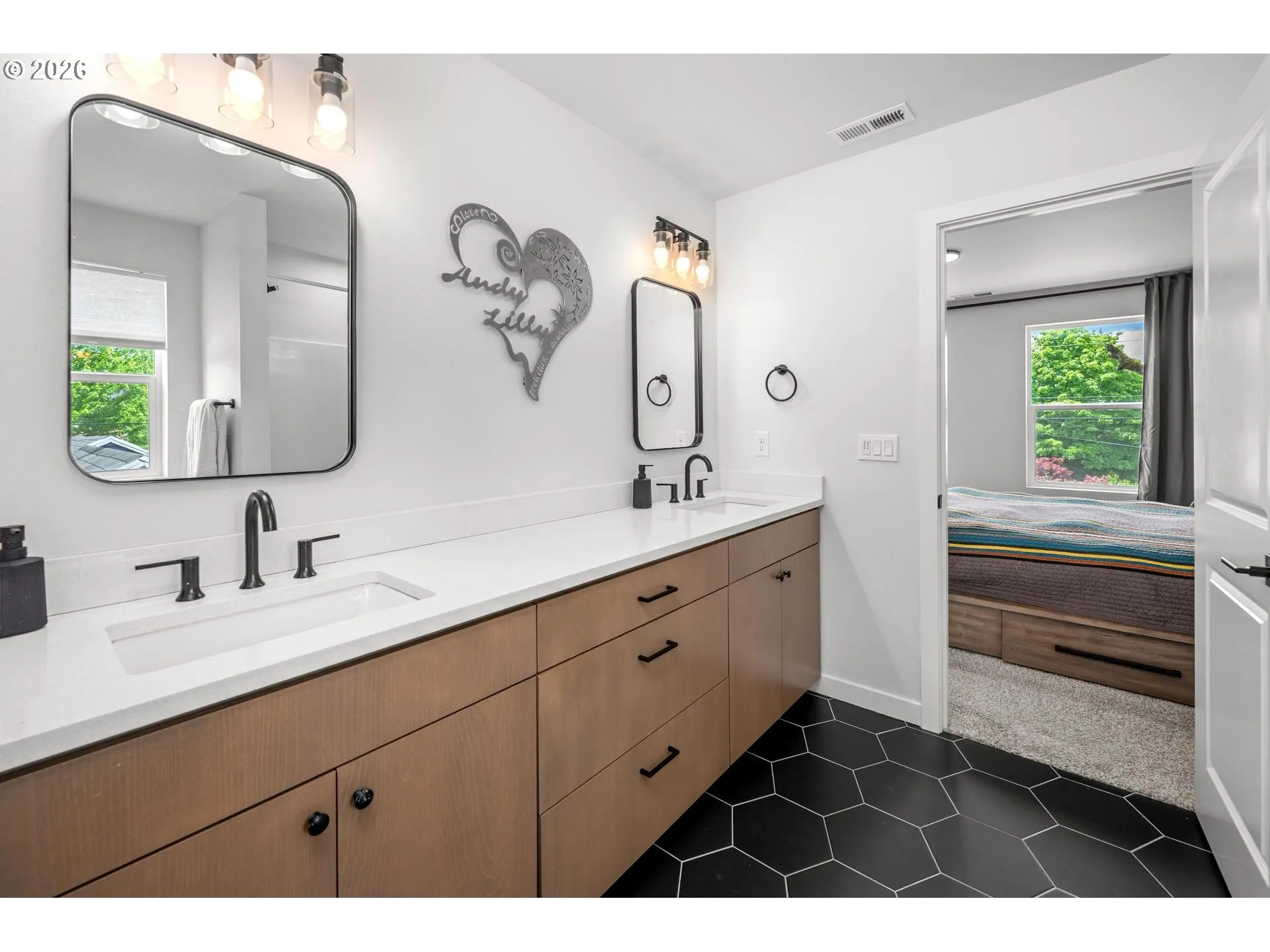 Bathroom, Attached-Double Sinks
