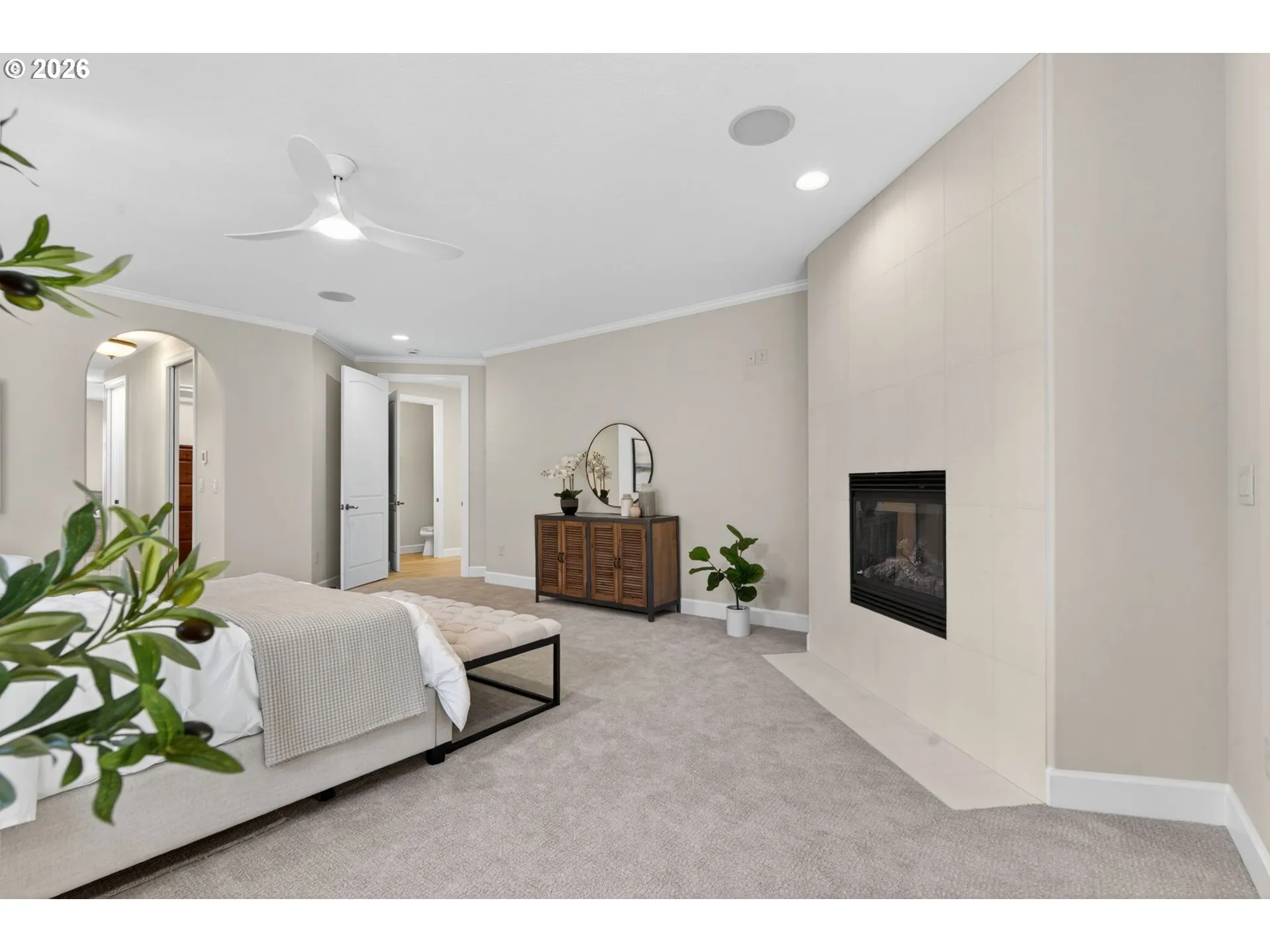Primary Bedroom-Fireplace