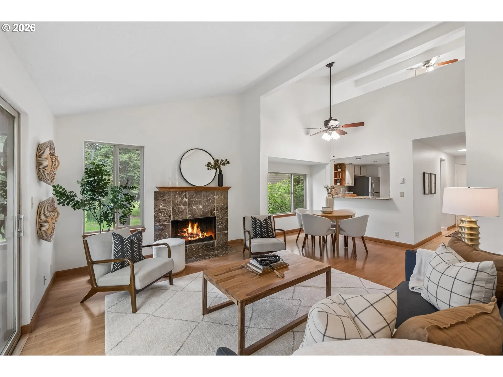 Living Room-Vaulted Ceilings