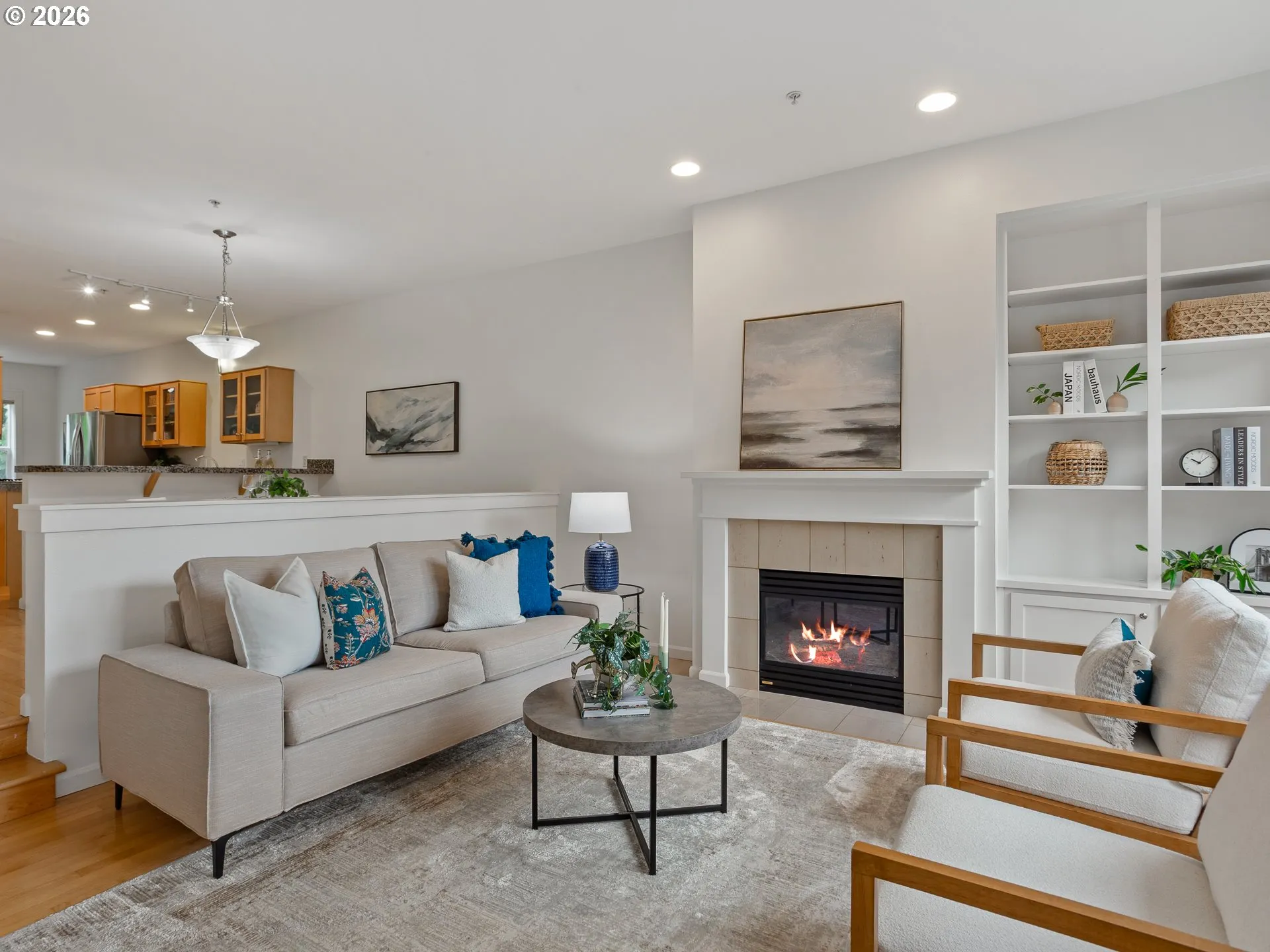 Living Room-Fireplace